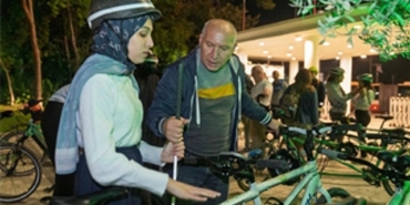 Görme engelliler Kültürpark’ta pedal çevirdi